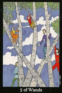 Image result for 5 of wands