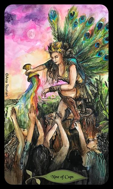 Image result for bonefire tarot 9 of cups